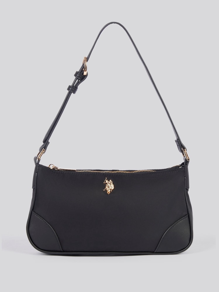 U.S. Polo Assn. Black Womens Houston Small Hobo Bag - Image 1 of 6