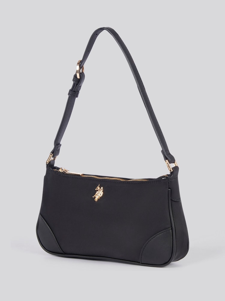 U.S. Polo Assn. Black Womens Houston Small Hobo Bag - Image 2 of 6