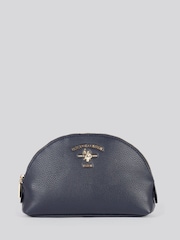 U.S. Polo Assn. Blue Womens Stanford Round Beauty Bag - Image 1 of 6