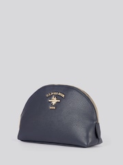 U.S. Polo Assn. Blue Womens Stanford Round Beauty Bag - Image 2 of 6