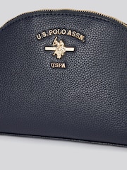 U.S. Polo Assn. Blue Womens Stanford Round Beauty Bag - Image 4 of 6
