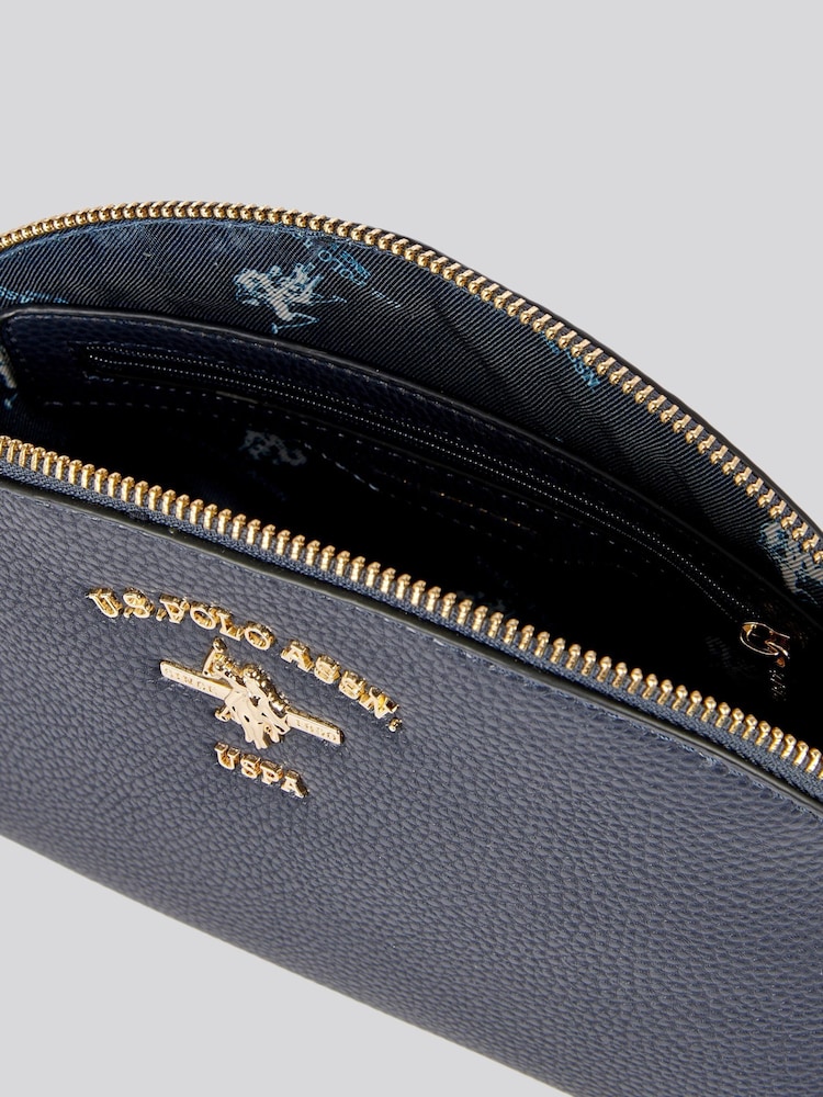 U.S. Polo Assn. Blue Womens Stanford Round Beauty Bag - Image 6 of 6