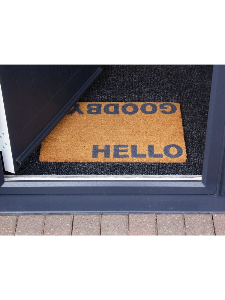 Esselle Neutral Astley Hello Goodbye Printed Doormat - Image 2 of 4