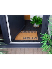 Esselle Neutral Astley Hello Goodbye Printed Doormat - Image 3 of 4