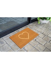 Esselle Neutral Astley Pressed Heart Embossed Doormat - Image 2 of 5