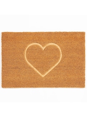 Esselle Neutral Astley Pressed Heart Embossed Doormat - Image 3 of 5