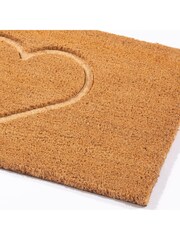 Esselle Neutral Astley Pressed Heart Embossed Doormat - Image 4 of 5