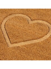 Esselle Neutral Astley Pressed Heart Embossed Doormat - Image 5 of 5