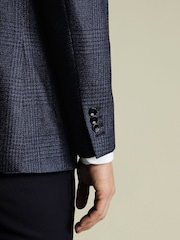 Charles Tyrwhitt Chrome Blue Slim Fit Wool Silk Jacket - Image 2 of 5