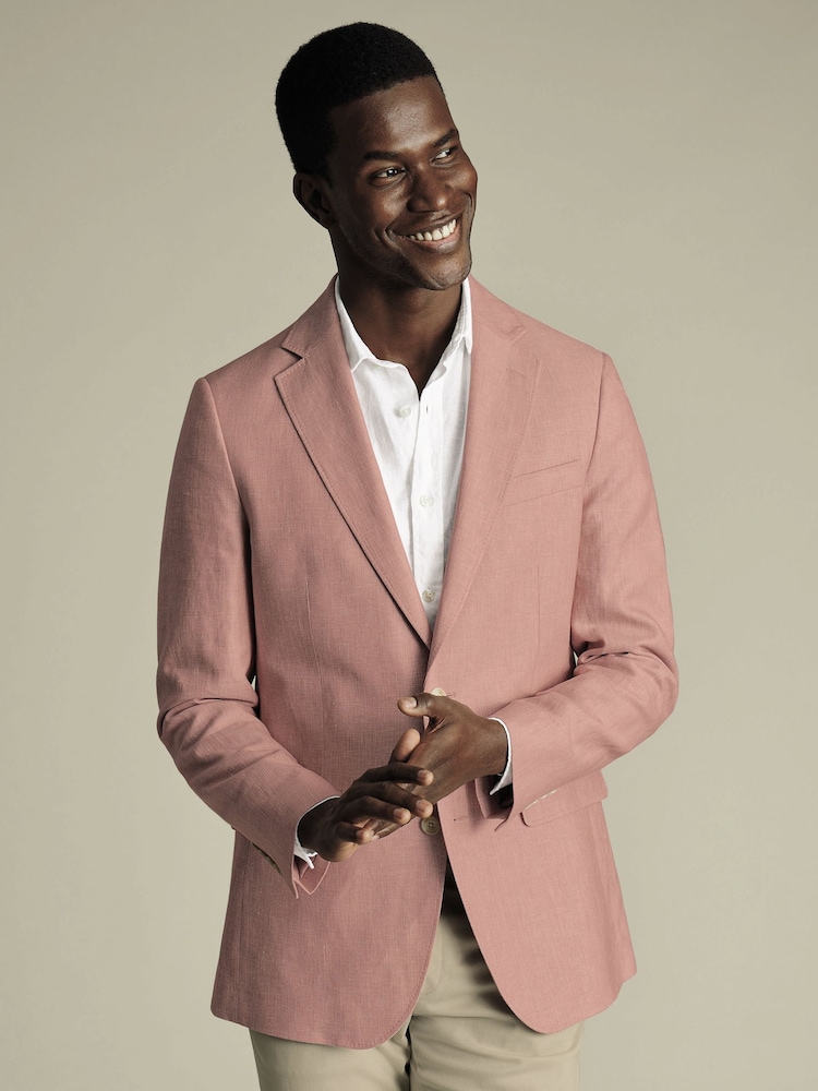 Charles Tyrwhitt Pink Slim Fit Jacket - Image 1 of 5 Charles Tyrwhitt Pink Slim Fit Jacket - Image 1 of 5