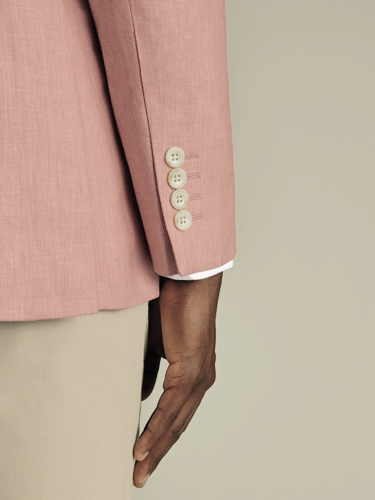 Charles Tyrwhitt Pink Slim Fit Jacket - Image 3 of 5