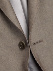 Charles Tyrwhitt Brown Slim Fit Wool Silk Jacket - Image 5 of 5