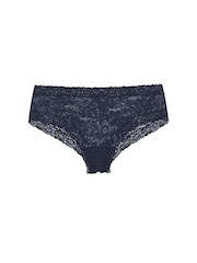 Victoria's Secret PINK Noir Navy Blue Cheeky Floral Lace Knickers - Image 3 of 3
