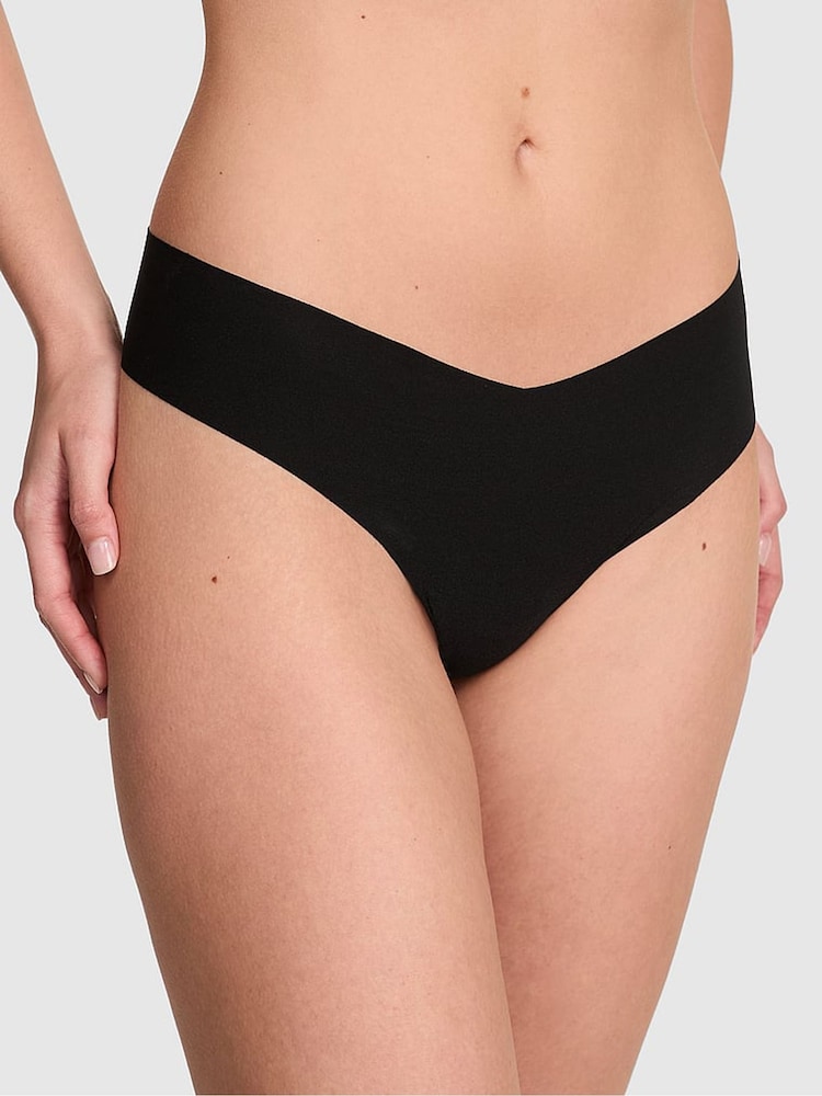 Victoria's Secret PINK Black Thong No Show Knickers - Image 1 of 3 Victoria's Secret PINK Black Thong No Show Knickers - Image 1 of 3