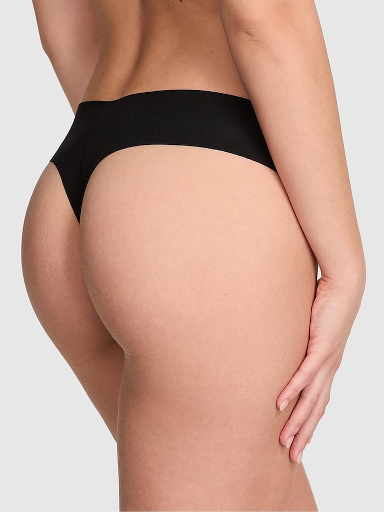 Victoria's Secret PINK Black Thong No Show Knickers - Image 2 of 3 Victoria's Secret PINK Black Thong No Show Knickers - Image 2 of 3