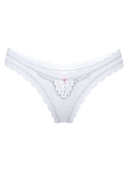 Victoria's Secret Palest Blue Lace Trim Brazilian Knickers - Image 3 of 3
