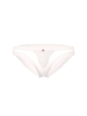 Victoria's Secret Coconut White Lace Trim Bikini Knickers - Image 3 of 3
