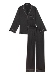 Victoria's Secret Black Satin Long Pyjamas Set - Image 3 of 3