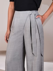 Gris - Pantalons croisés à Jambe large - Image 5 sur 8