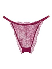 Victoria's Secret Fresh Jam Purple Brazilian Rose Lace Knickers - Image 1 of 1