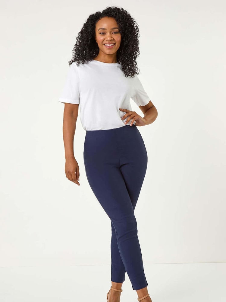 Roman Petite Full Length Elastic Waist Trousers - Imagen 1 de 5 Roman Petite Full Length Elastic Waist Trousers - Imagen 1 de 5
