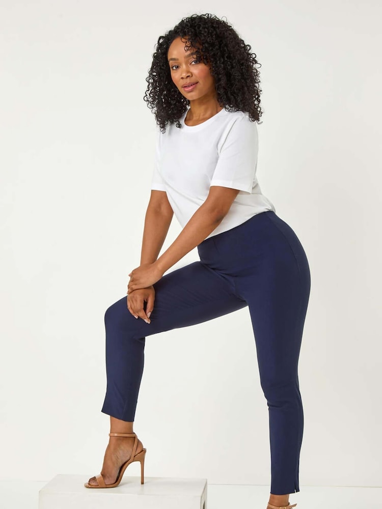 Roman Petite Full Length Elastic Waist Trousers - Imagen 2 de 5 Roman Petite Full Length Elastic Waist Trousers - Imagen 2 de 5