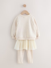 Neutral Sweatshirt Skirt and Leggings 2 Piece Set (3mths-7yrs) - Image 7 of 13