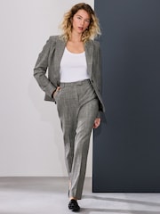 Green Check Sculpted Tailored Single Breasted Blazer - Image 2 of 11