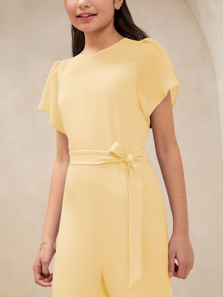 Buttermilch-Gelb - Lipsy – Jumpsuit mit Mesh-Einsatz (5–16 J.) - Bild 2 von 4 Buttermilch-Gelb - Lipsy – Jumpsuit mit Mesh-Einsatz (5–16 J.) - Bild 2 von 4