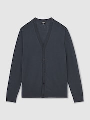Reiss Midnight Navy West Merino Wool Button Through Cardigan - Image 2 of 6