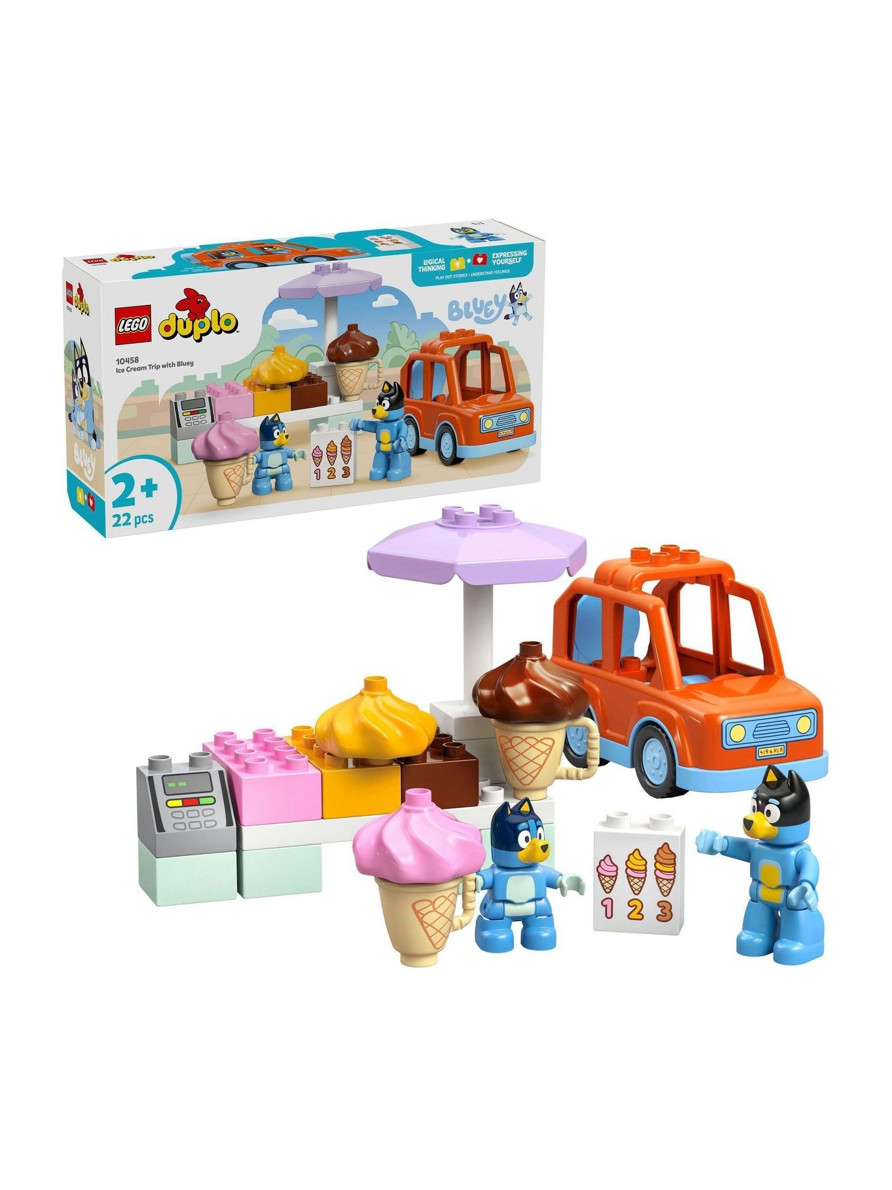 Lego Duplo Bluey Ice Cream Trip With Bluey Toy 10458 - Image 11