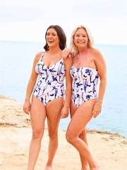 Seaspray Cream Padstow Gathered Bandeau Swimsuit - Image 2 of 5