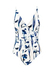 Seaspray Cream Padstow Gathered Bandeau Swimsuit - Image 6 of 6