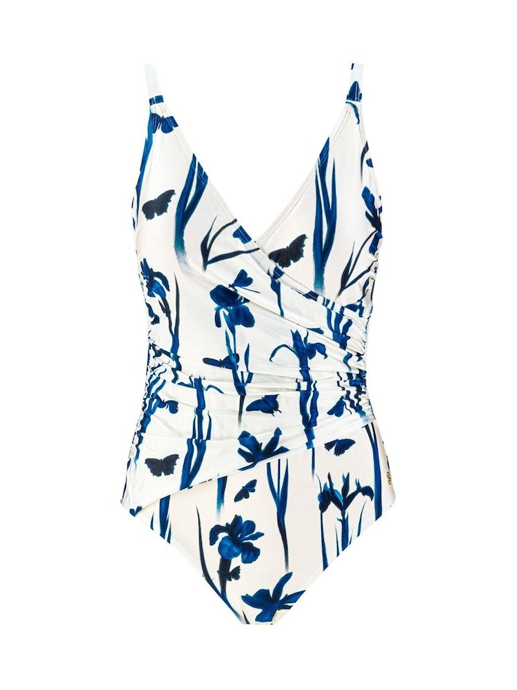 Seaspray Cream Padstow Gathered Bandeau Swimsuit - Image 6 of 6