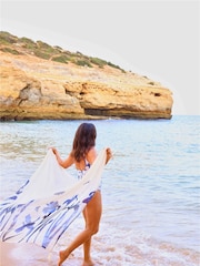 Seaspray Valkoinen Padstow Pareo Cover-Up - Kuva 3 / 4