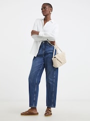 JD Williams White 100% Cotton Relaxed Shirt - Image 4 of 4