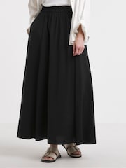 JD Williams Black Full Hem Textured Skirt - Image 1 of 4