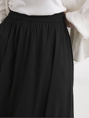 JD Williams Black Full Hem Textured Skirt - Image 3 of 4
