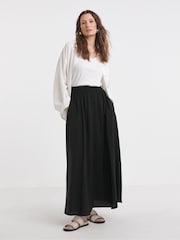 JD Williams Black Full Hem Textured Skirt - Image 4 of 4