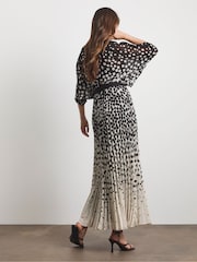 Joanna Hope Pleated Ombre Black Dress - Image 2 of 4