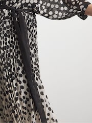 Joanna Hope Pleated Ombre Black Dress - Image 3 of 4