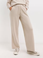 JD Williams Natural Soft Touch Wide Leg Joggers - Image 1 of 4