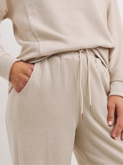 JD Williams Natural Soft Touch Wide Leg Joggers - Image 3 of 4