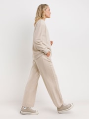 JD Williams Natural Soft Touch Wide Leg Joggers - Image 4 of 4