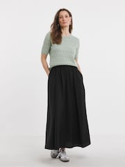 JD Williams Sage Crochet Short Sleeve Jumper - Image 4 of 4