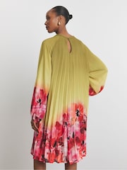 Joanna Hope Green Pleated Shift Dress - Image 2 of 4
