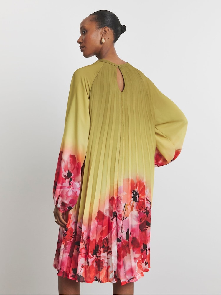 Joanna Hope Green Pleated Shift Dress - Image 2 of 4