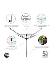 Brabantia Metallic Grey Lift-O-Matic Advance Rotary - Image 2 of 6