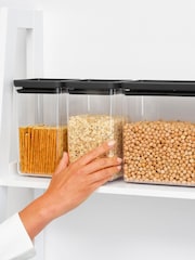Brabantia Set of 3 Dark Grey Tasty + Stackable Canisters - Image 4 of 5