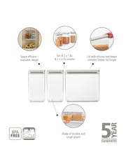 Brabantia Set of 3 Light Grey Tasty + Stackable Canisters - Image 2 of 6
